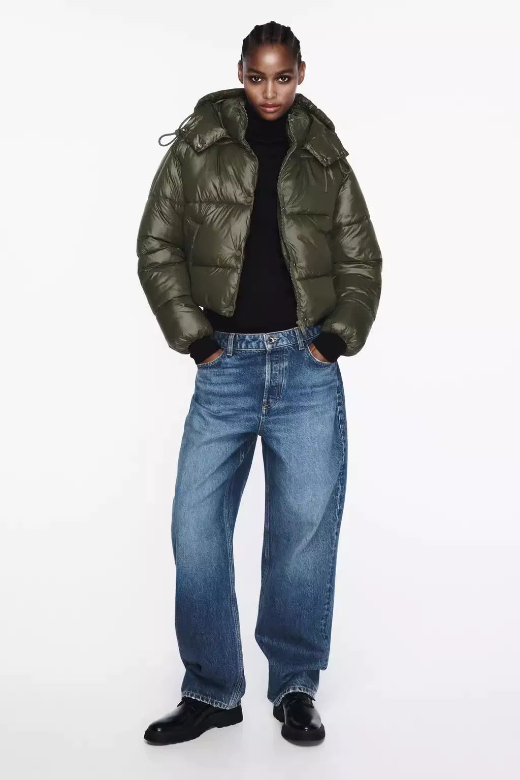 cropped puffer jacket