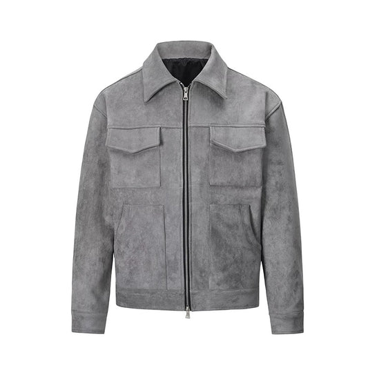 Suede Jacket Gray